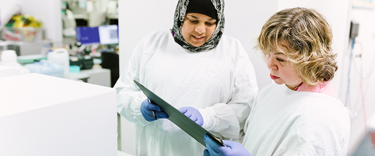 Working in the lab at NSW Statewide BioBank