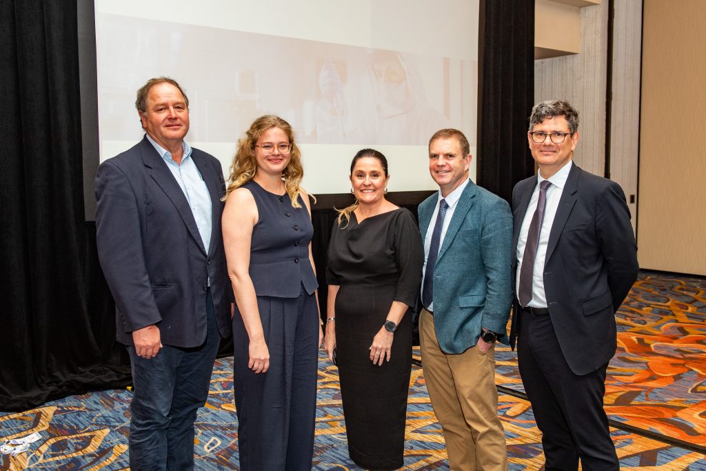 (L-R) Prof Ian Alexander, Dr Laura Collie, Ms Anne O'Neill, Prof Tony Kelleher, Prof David Thomas