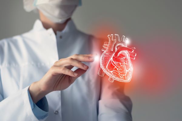 woman doctor and image of a heart